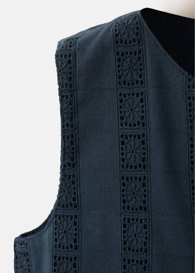 Mango Kids gilet marineblauw - Foto 3