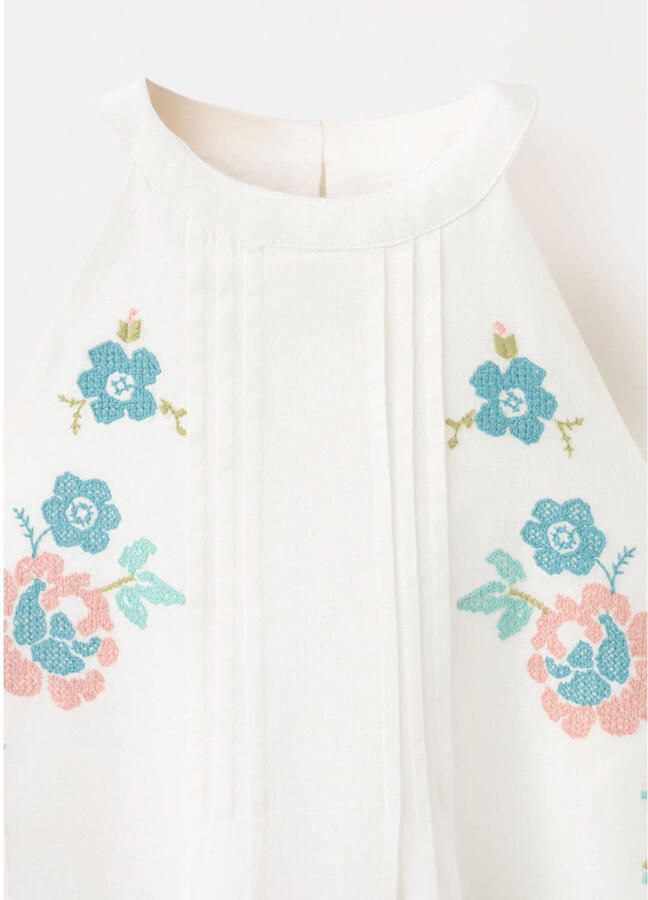 Mango Kids halterjurk wit - Foto 3