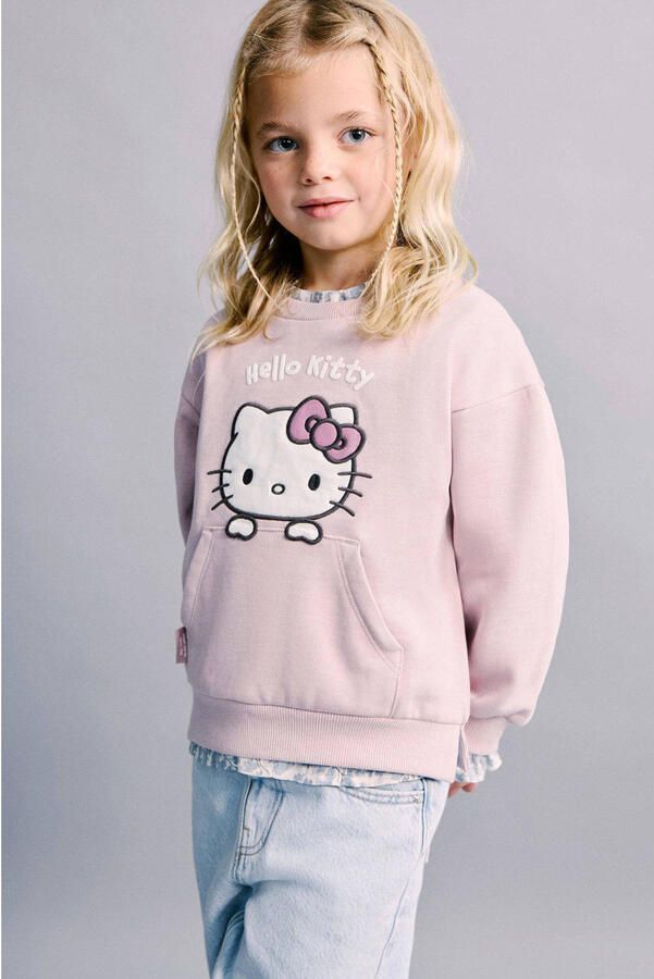 Mango Kids Hello Kitty sweater lichtroze