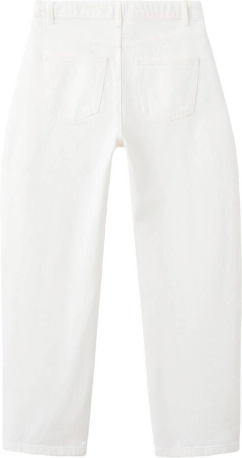 Mango Kids high waist barrel jeans wit