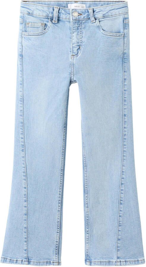 Mango Kids high waist flared jeans light blue denim