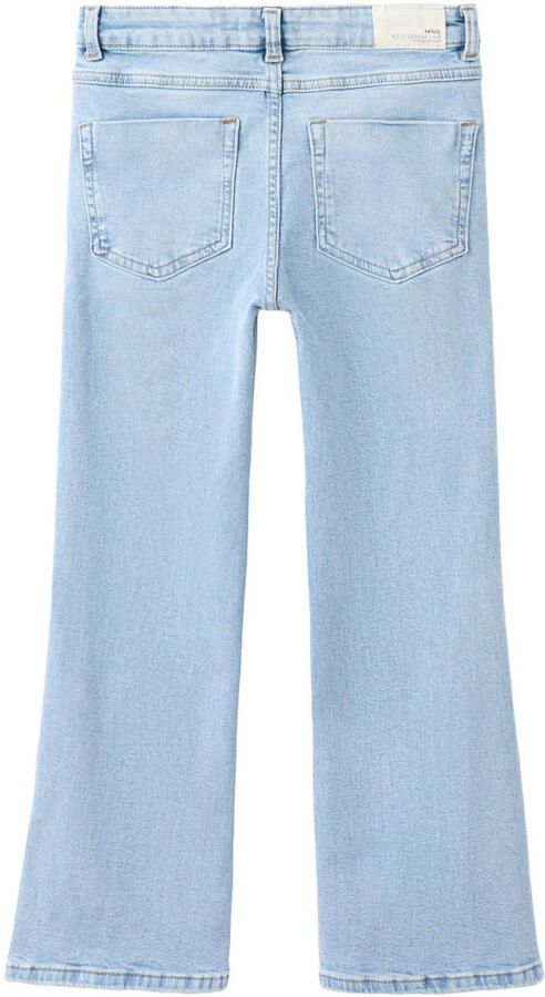 Mango Kids high waist flared jeans light blue denim - Foto 3