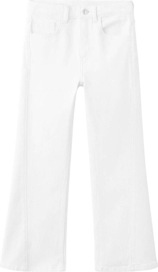 Mango Kids high waist flared jeans wit