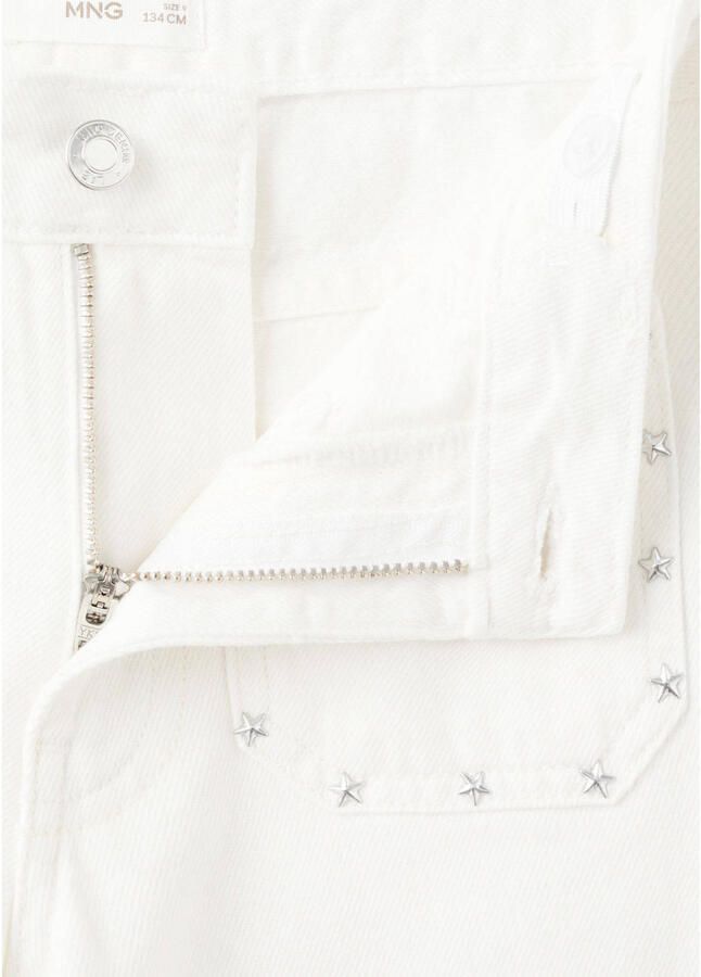 Mango Kids high waist wide leg jeans beige - Foto 2