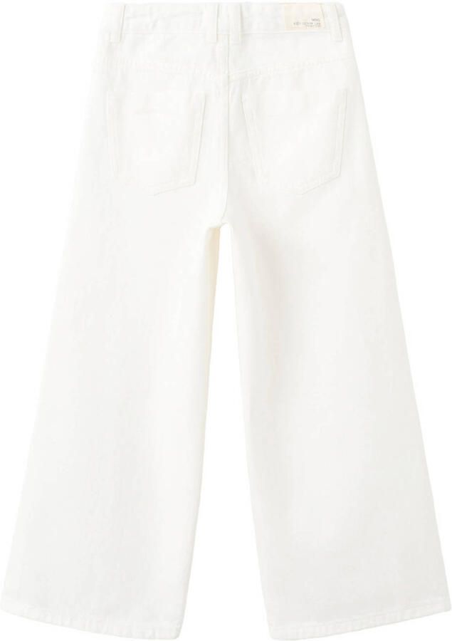 Mango Kids high waist wide leg jeans beige - Foto 3