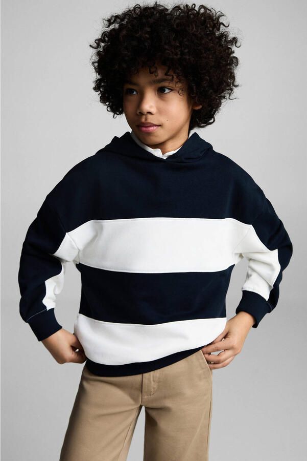 Mango Kids hoodie donkerblauw