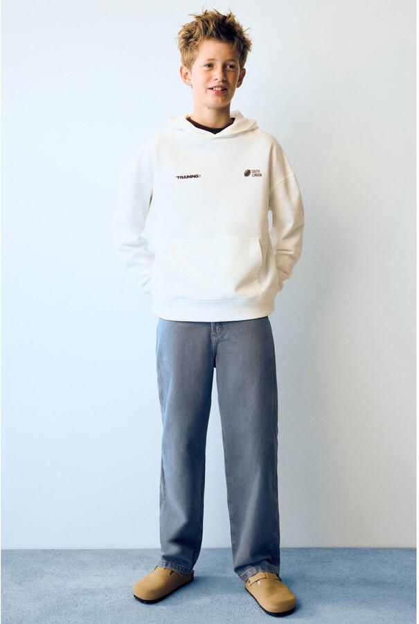 Mango Kids hoodie met backprint wit - Foto 2