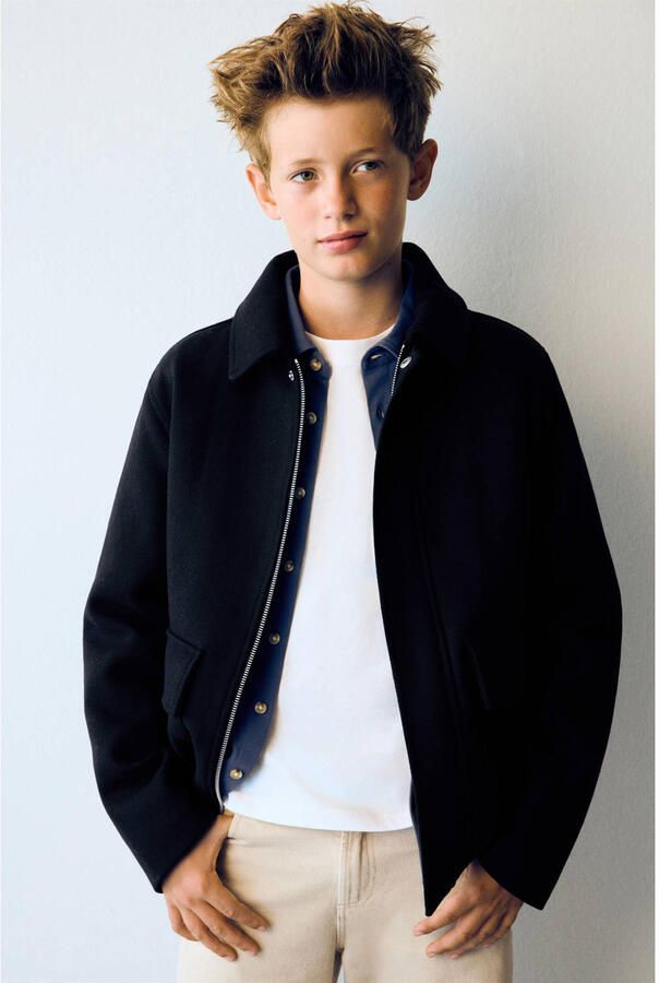 Mango Kids jack marineblauw