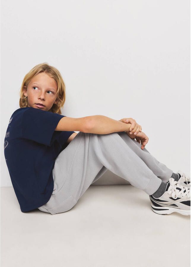 Mango Kids joggingbroek grijs - Foto 2