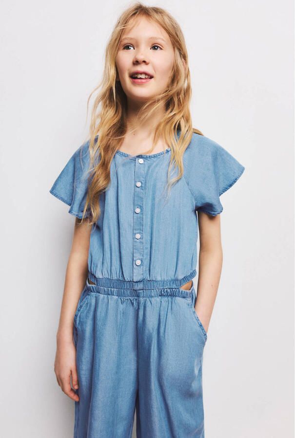 Mango Kids jumpsuit blauw