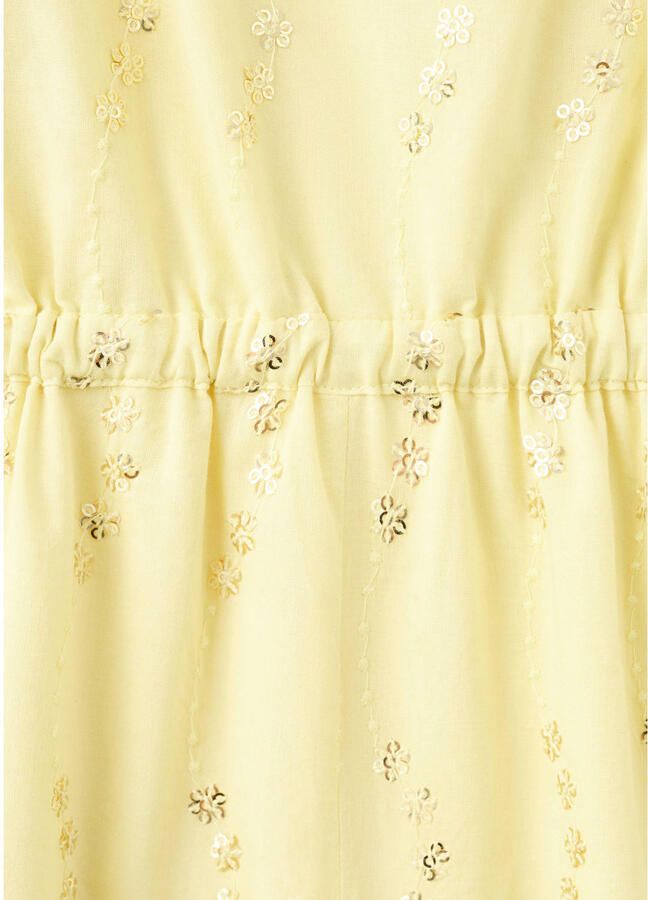 Mango Kids jumpsuit lichtgeel - Foto 2
