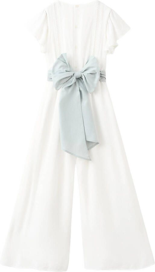 Mango Kids jumpsuit wit - Foto 3