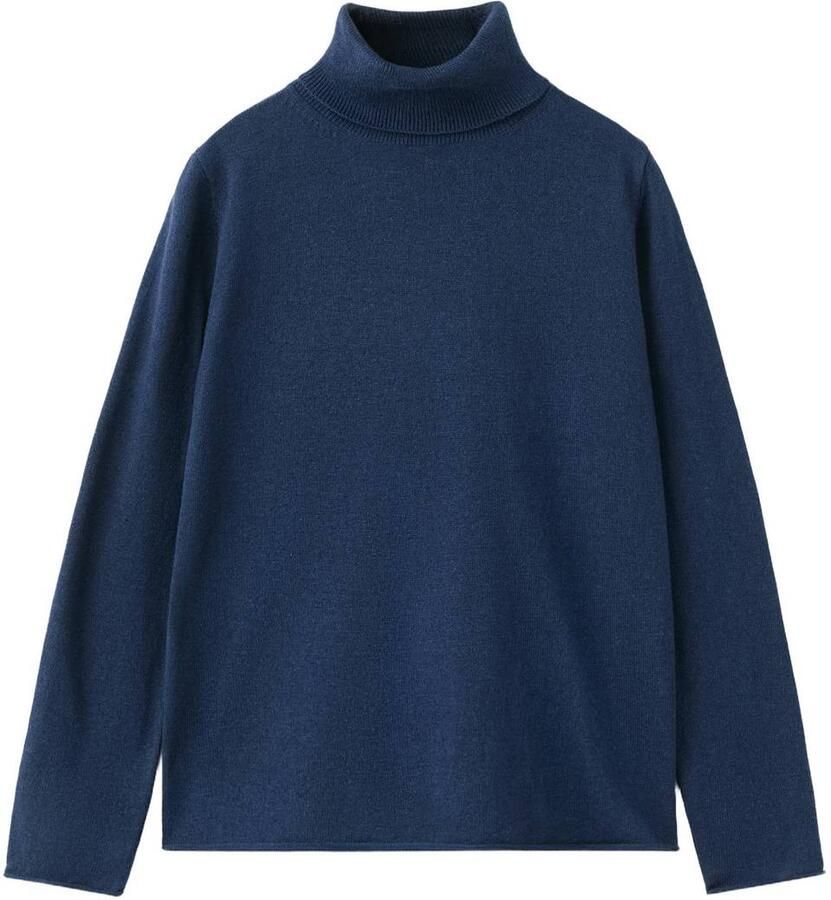Mango Kids katoenen coltrui donkerblauw