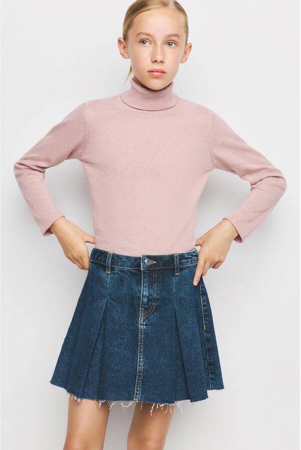 Mango Kids katoenen coltrui roze