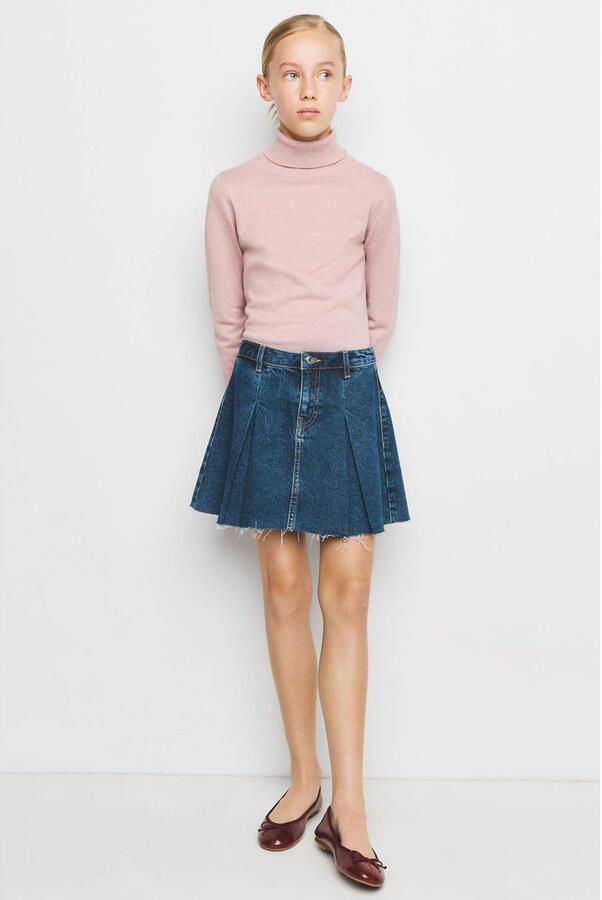Mango Kids katoenen coltrui roze - Foto 3