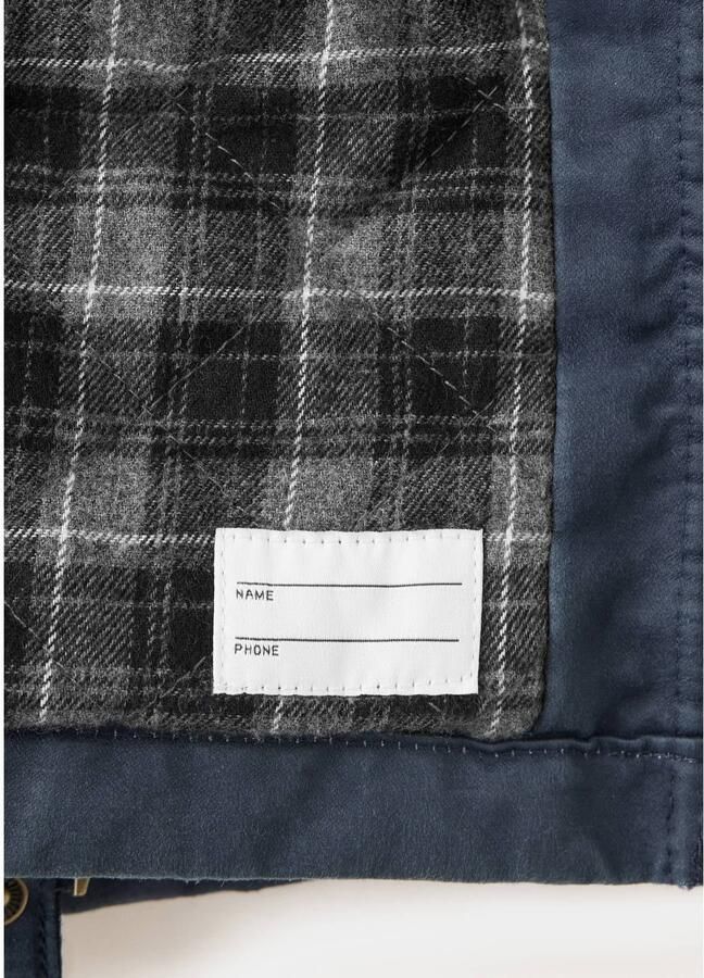 Mango Kids katoenen corduroy parka marineblauw - Foto 3
