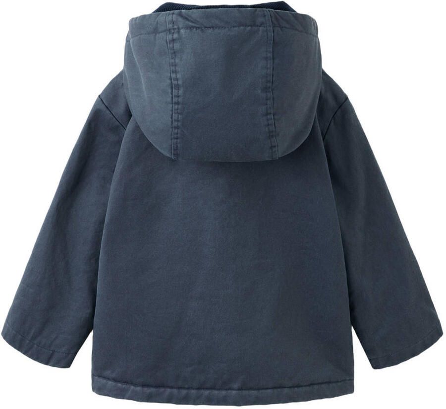 Mango Kids katoenen corduroy parka marineblauw - Foto 2