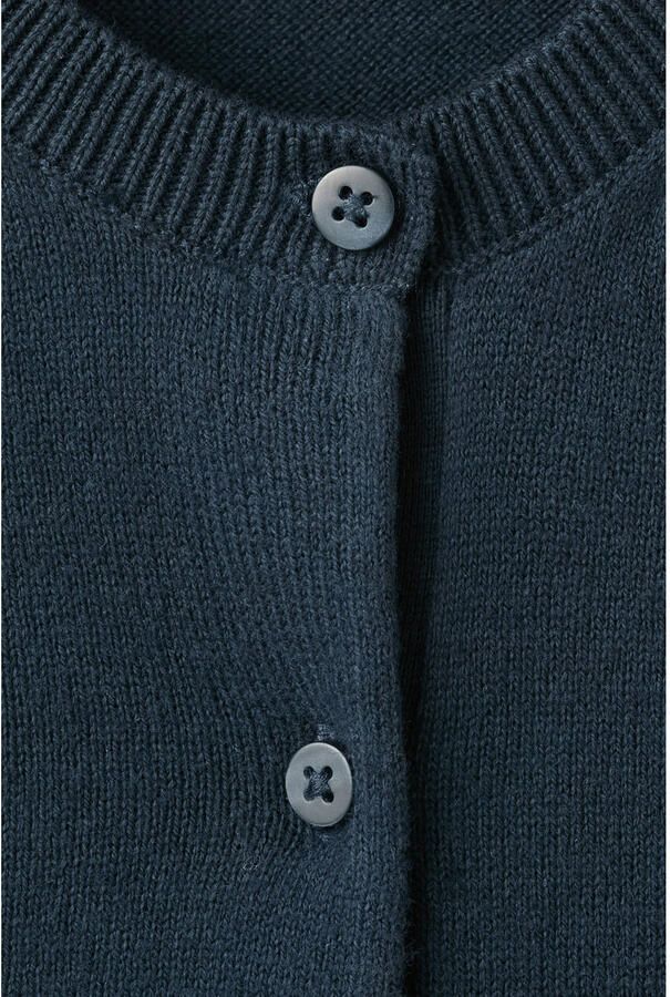 Mango Kids katoenen gebreid vest marineblauw - Foto 3
