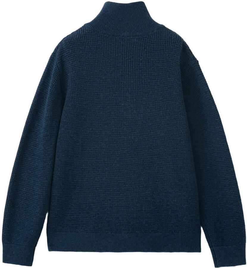 Mango Kids katoenen gebreide schipperstrui marineblauw - Foto 2