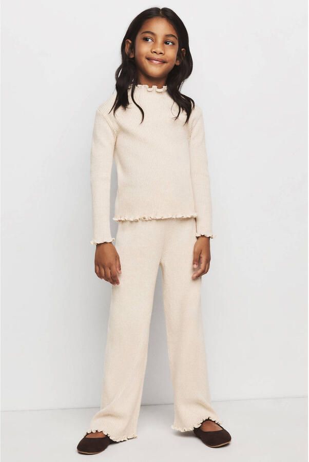 Mango Kids katoenen gebreide trui beige - Foto 2