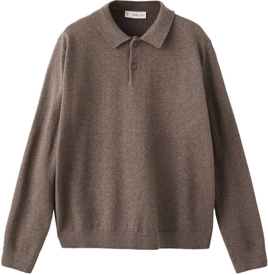 Mango Kids katoenen gebreide trui bruin