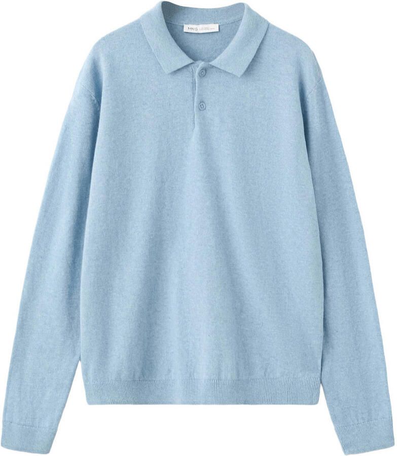 Mango Kids katoenen gebreide trui lichtblauw