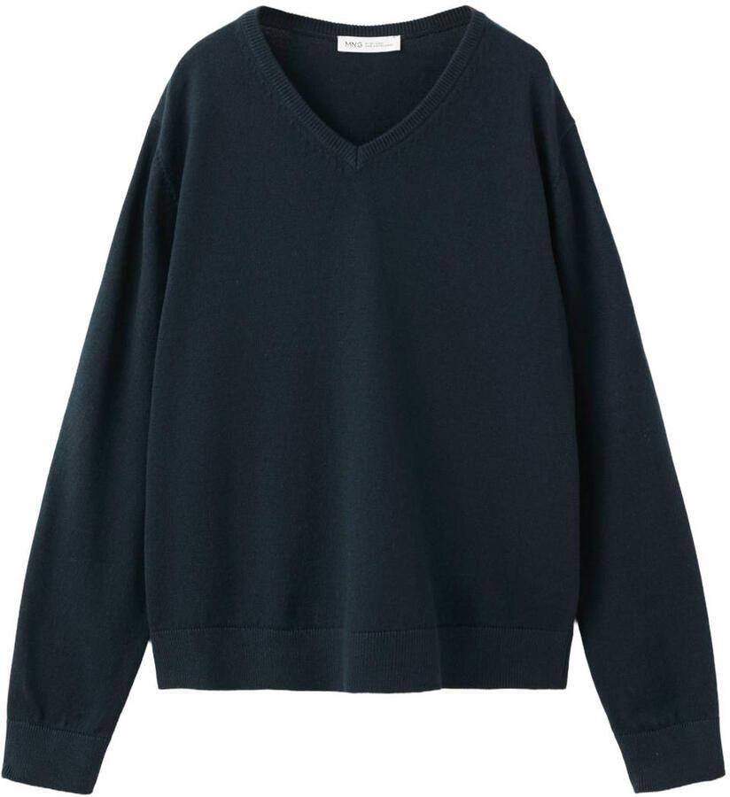 Mango Kids katoenen gebreide trui marineblauw