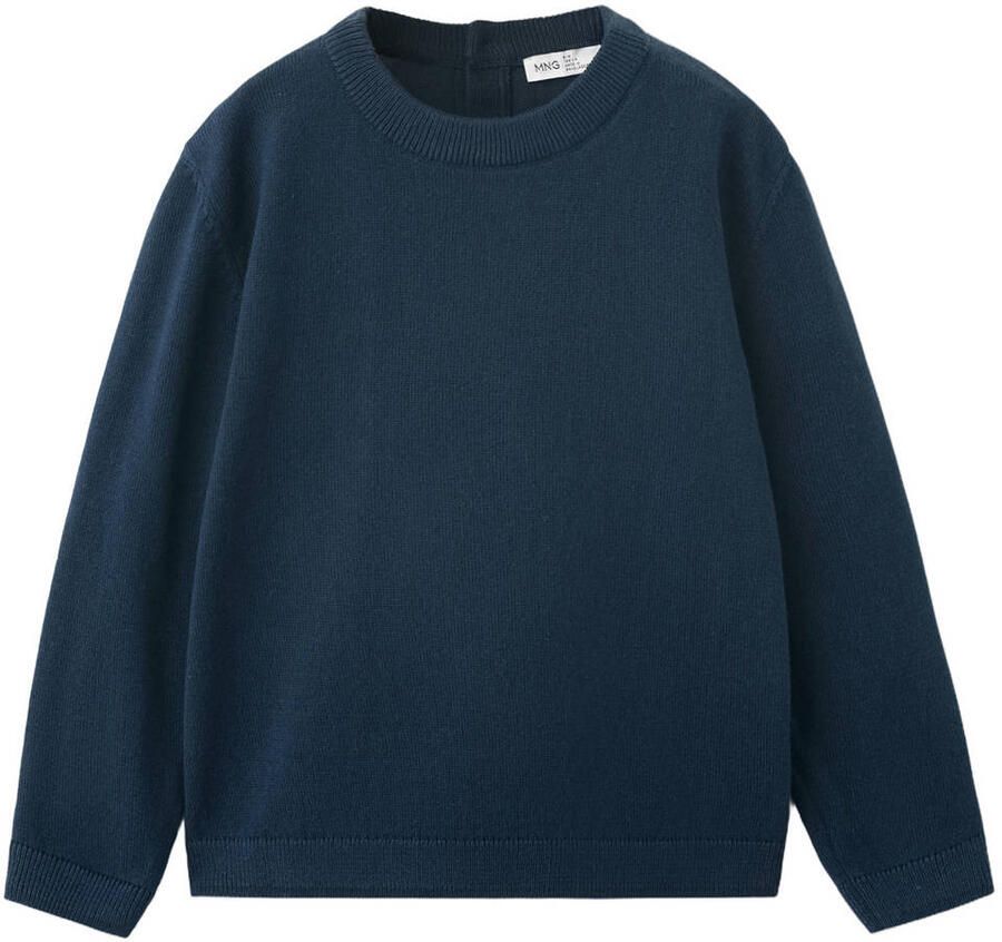 Mango Kids katoenen gebreide trui marineblauw