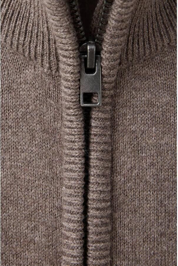 Mango Kids katoenen gebreide vest bruin - Foto 2