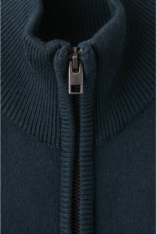 Mango Kids katoenen gebreide vest marineblauw - Foto 3