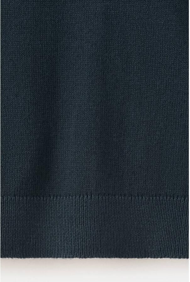 Mango Kids katoenen gebreide vest marineblauw - Foto 3