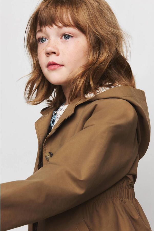 Mango Kids katoenen parka bruin - Foto 3