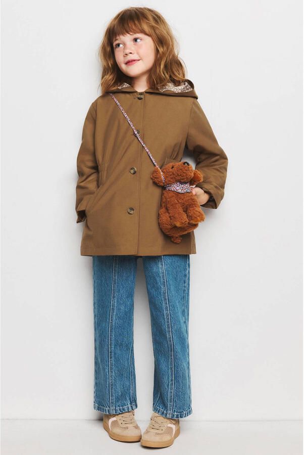 Mango Kids katoenen parka bruin - Foto 2