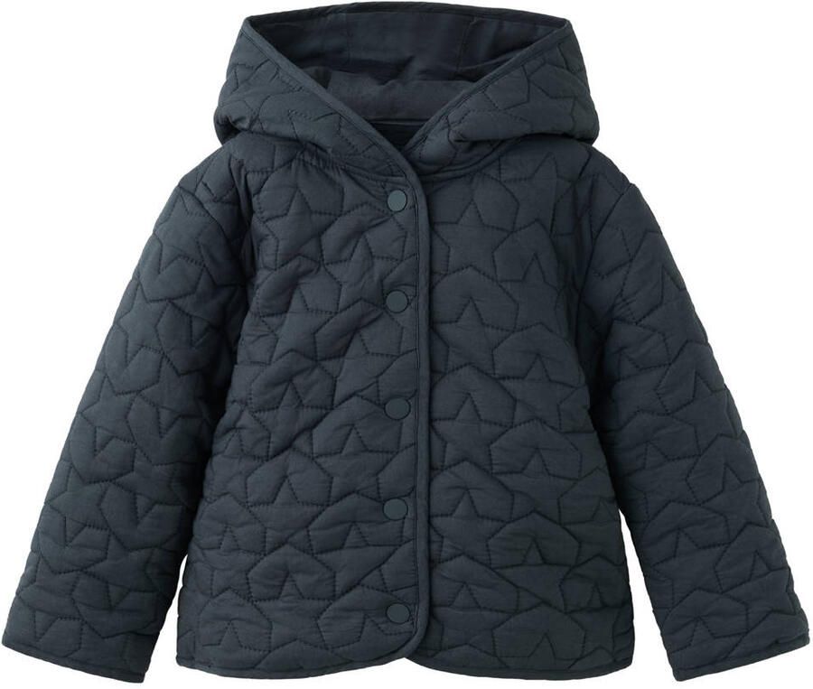 Mango Kids katoenen quilted tussenjas met sterren marineblauw