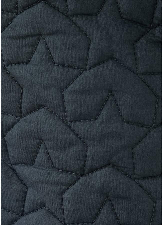 Mango Kids katoenen quilted tussenjas met sterren marineblauw - Foto 2
