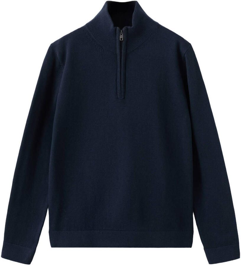Mango Kids katoenen schipperstrui marineblauw