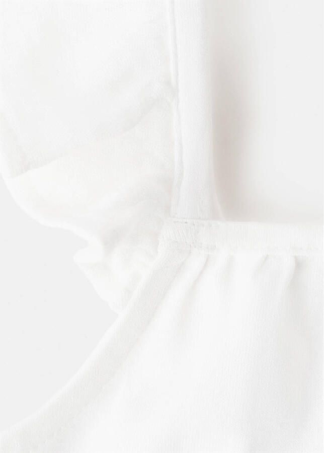 Mango Kids katoenen shortama met ruches wit - Foto 2