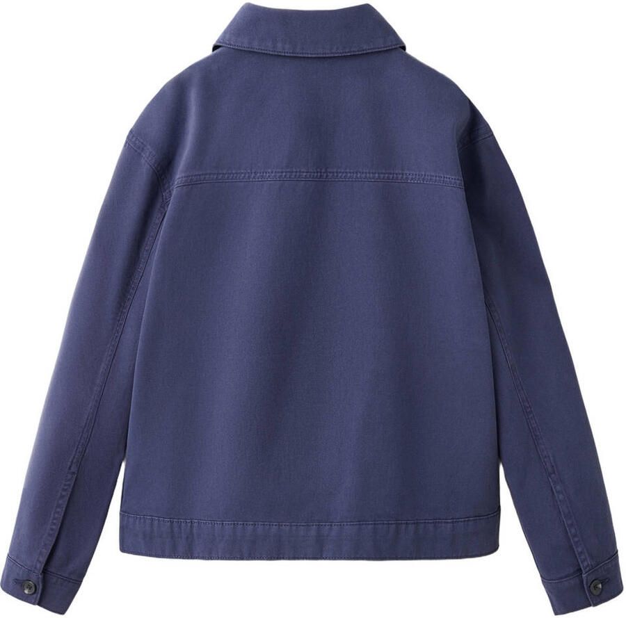 Mango Kids katoenen spijkerjas donkerblauw - Foto 2