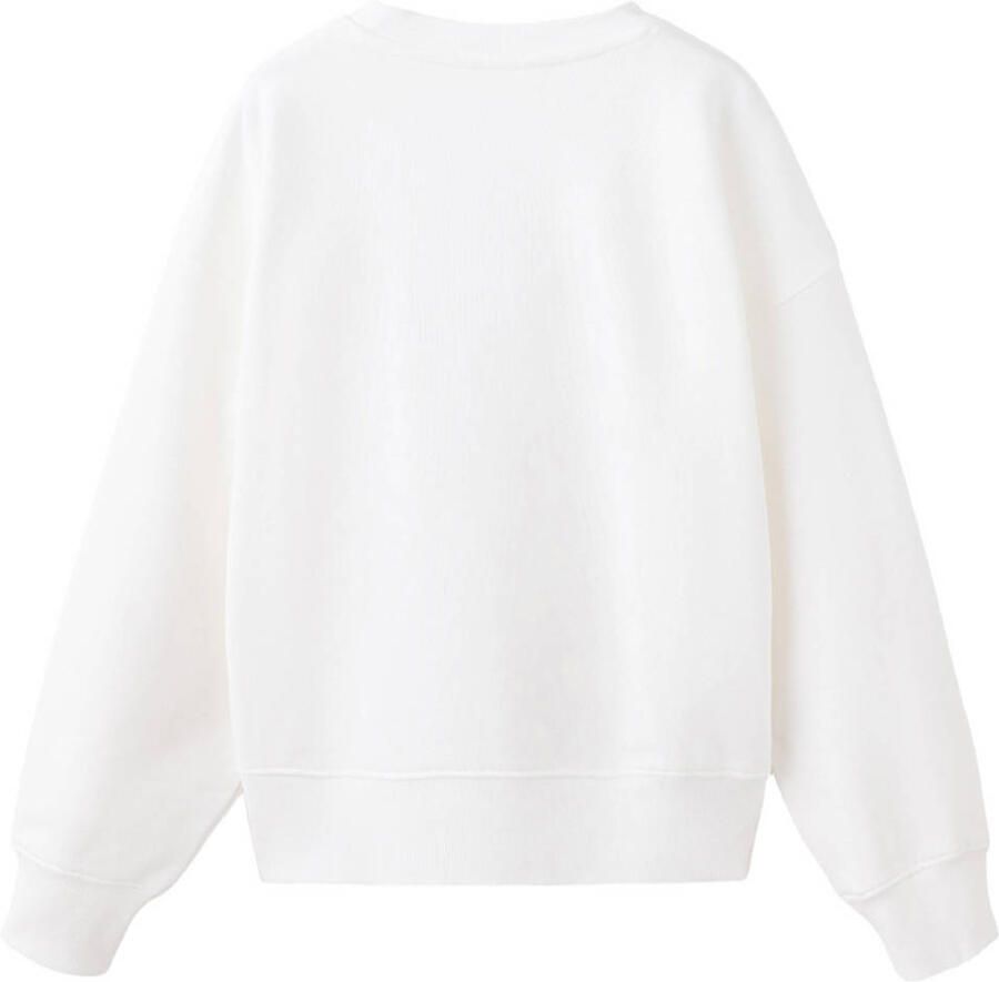 Mango Kids katoenen sweater met print wit - Foto 2