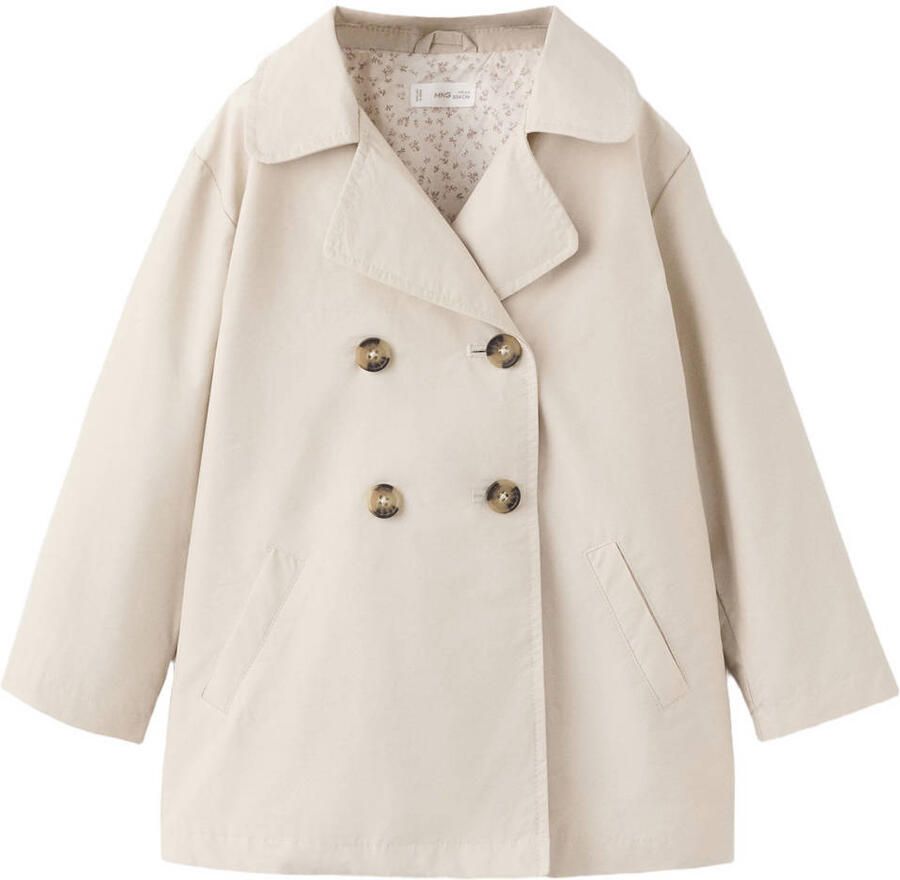 Mango Kids katoenen trenchcoat beige