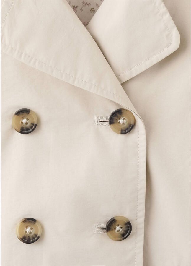 Mango Kids katoenen trenchcoat beige - Foto 2