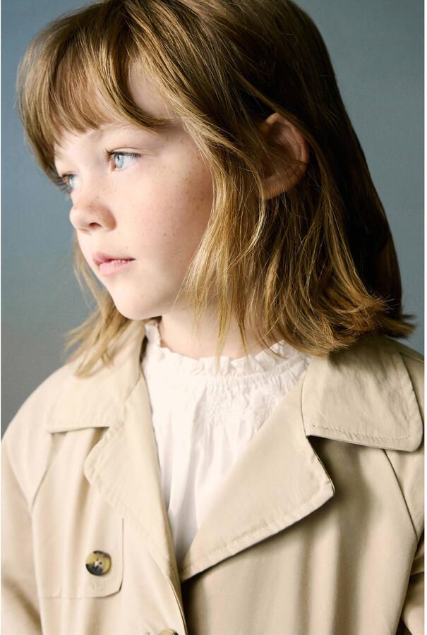 Mango Kids katoenen trenchcoat beige - Foto 2