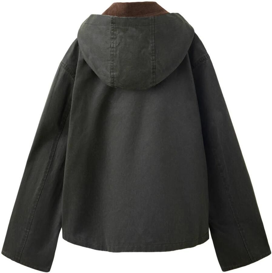 Mango Kids katoenen tussenjas groen - Foto 2
