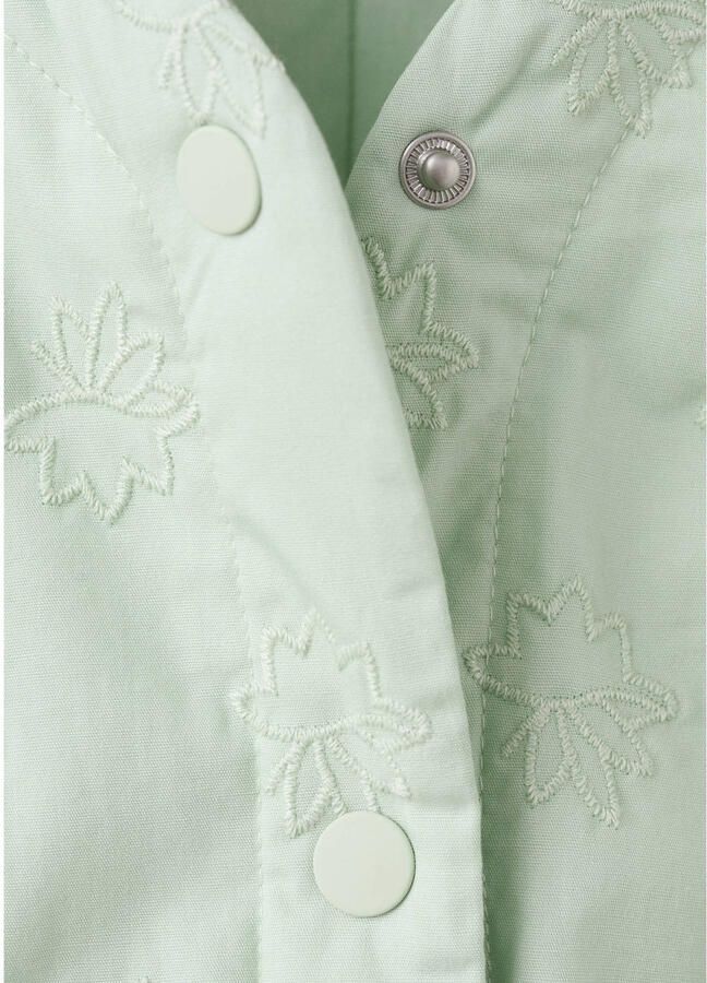 Mango Kids katoenen zomerjas met borduursels lichtgroen - Foto 2