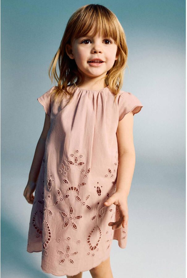 Mango Kids korte jurk roze