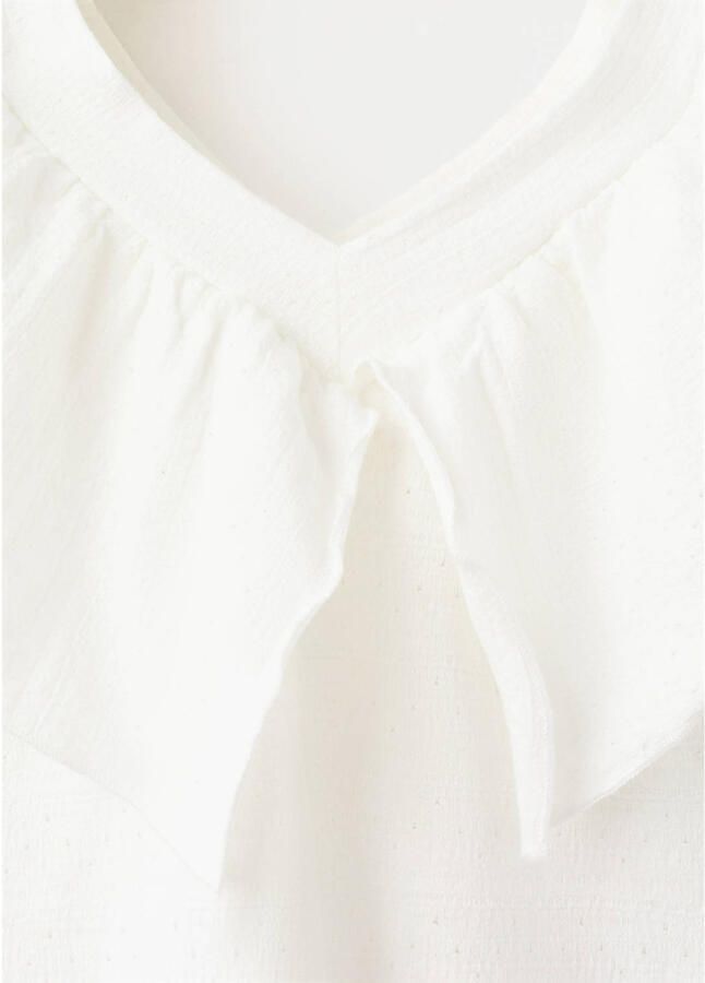 Mango Kids korte jurk wit - Foto 3