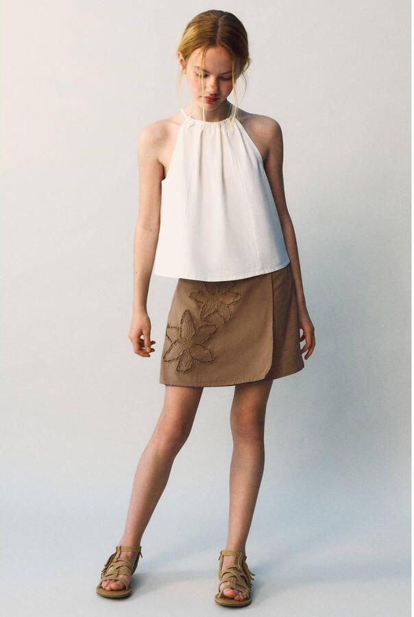 Mango Kids korte rok bruin