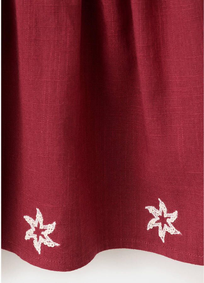 Mango Kids korte rok met borduursels rood - Foto 2