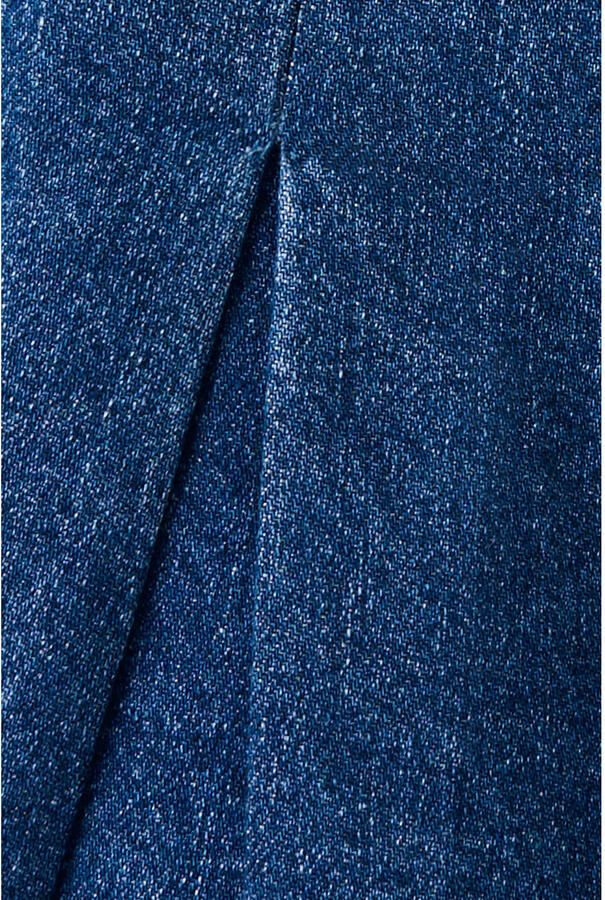 Mango Kids korte spijkerrok met rafels donkerblauw - Foto 3