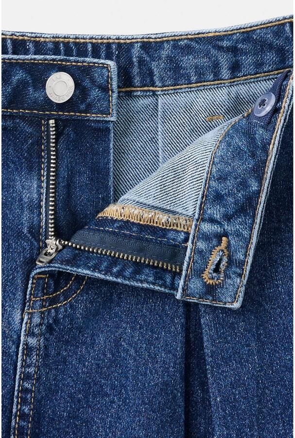 Mango Kids korte spijkerrok met rafels donkerblauw - Foto 2